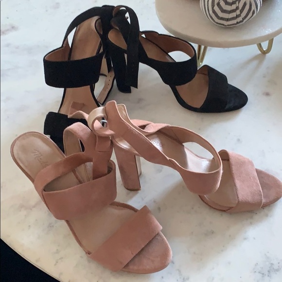 Suede open toe heels - Picture 2 of 2